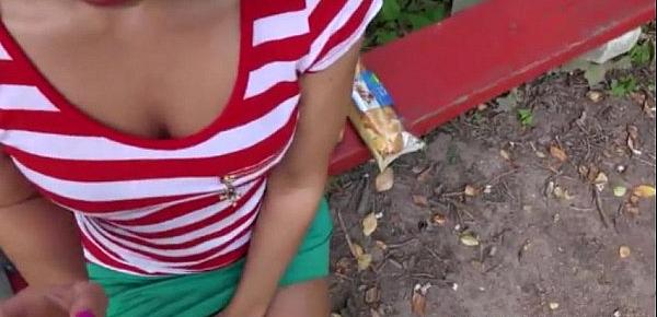  Fully clothed Eurobabe fucked in public for a few bucks